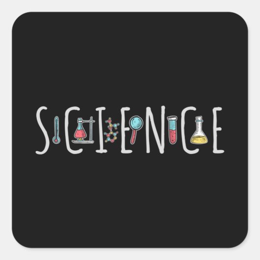 Wetenschap Vierkante Sticker (Voorkant)
