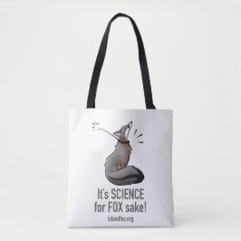 Wetenschap voor de vos sake eilandvos schoudertas tote bag