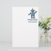 wetenschap voor kinderen-robot briefpapier (Staand voorkant)