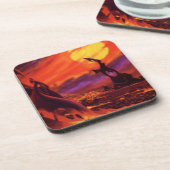 wetenschap - vulkaanplant met rode lava drankjes onderzetter (Linkerzijde)