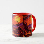  wetenschap - vulkaanplant met rode lava mok (Voorkant rechts)