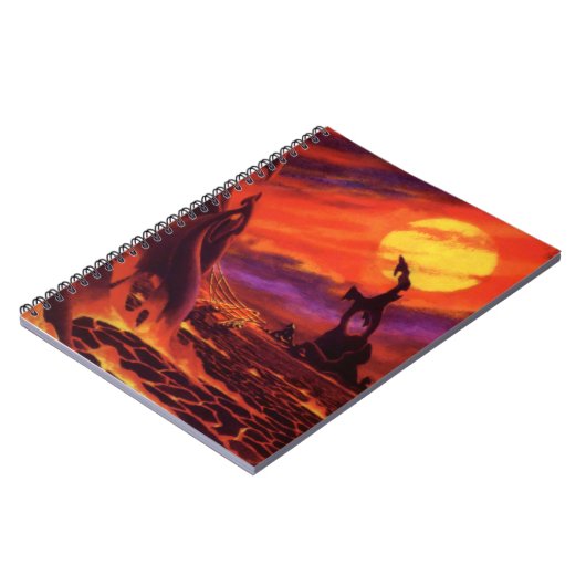 wetenschap - vulkaanplant met rode lava notitieboek (Linkerzijde)