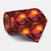 wetenschap - vulkaanplant met rode lava stropdas (Opgerold)