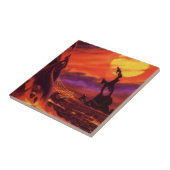  wetenschap - vulkaanplant met rode lava tegeltje (Zijkant)