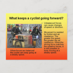 Wetenschap, wat houdt een fiets in de toekomst? briefkaart
