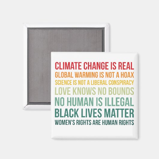 Wetenschap wereldwijde opwarming klimaatveranderin magneet (Voorkant / Achterkant)