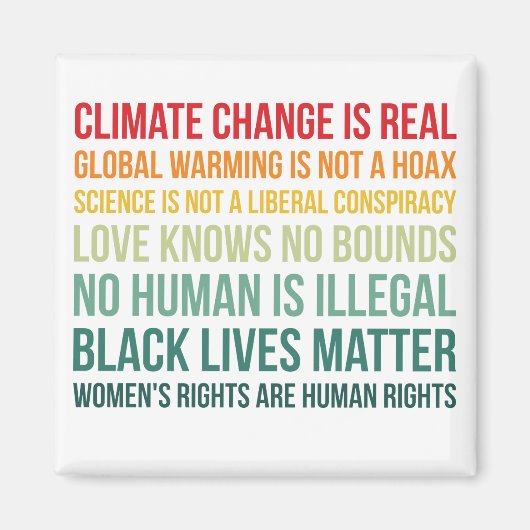 Wetenschap wereldwijde opwarming klimaatveranderin magneet (Voorkant)