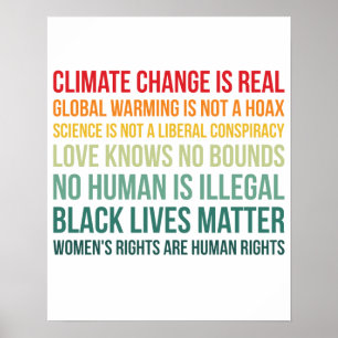 Wetenschap wereldwijde opwarming klimaatveranderin poster