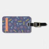 Wetenschap / Wetenschap - Jouw naam / Monogram DNA Bagagelabel (Voorkant horizontaal)