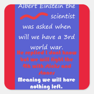 WETENSCHAP WISKUNDEN ONDERWIJS WOORDEN GEDICHTEN VIERKANTE STICKER