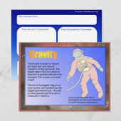Wetenschap, Zwaartekracht Briefkaart (Voorkant / Achterkant)