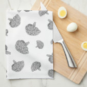 Wetenschappelijk brein theedoek (Quarter Fold)