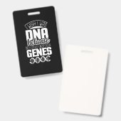Wetenschappelijk Cadeau | Ik Wou Dat Ik DNA Helica Badge (Voor- en achterkant)