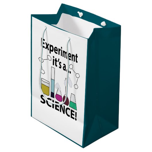 Wetenschappelijk Experiment Het is een Wetenschap Medium Cadeauzakje (Voorkant Gekanteld)