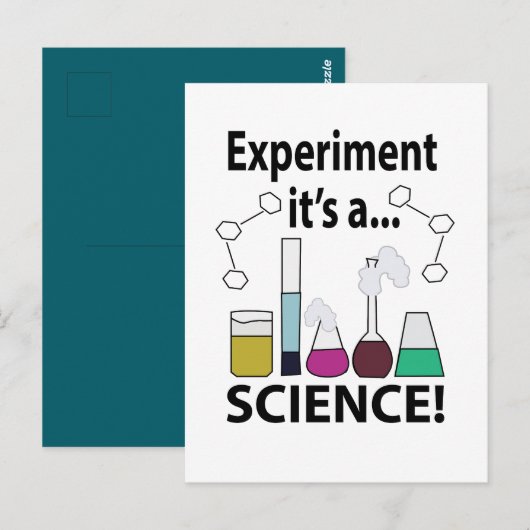 Wetenschappelijk Experiment Het is Wetenschap Briefkaart (Voorkant / Achterkant)