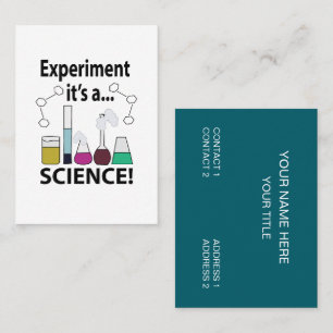 Wetenschappelijk Experiment Het is Wetenschap Visitekaartje