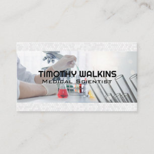 Wetenschappelijk experiment in het laboratorium visitekaartje