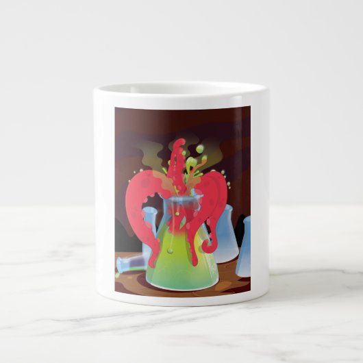 Wetenschappelijk experiment kolf Monster Grote Koffiekop (Voorkant)