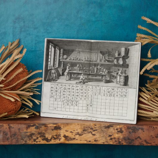 Wetenschappelijk laboratorium en tabel van chemisc fotoplaat (Zijkant)