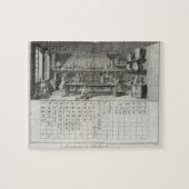 Wetenschappelijk laboratorium en tabel van chemisc legpuzzel (Horizontaal)