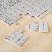 Wetenschappelijk laboratorium en tabel van chemisc legpuzzel (Zijkant)