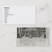 Wetenschappelijk laboratorium en tabel van chemisc visitekaartje (Voorkant / Achterkant)