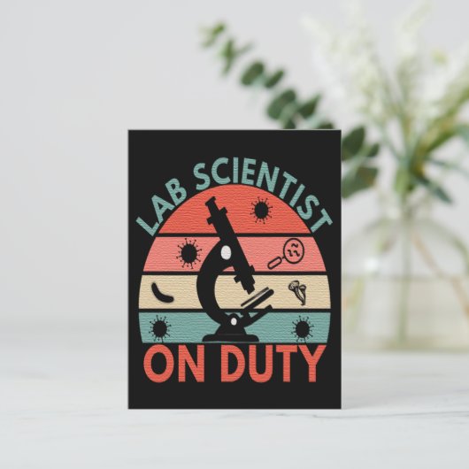 WETENSCHAPPELIJK LABORATORIUM - MEDISCH LABOWETENS BRIEFKAART (Staand voorkant)