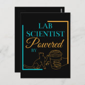 WETENSCHAPPELIJK LABORATORIUM MET KATTEN EN KOFFIE BRIEFKAART (Voorkant / Achterkant)