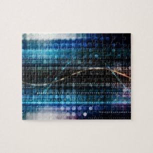 Wetenschappelijk onderzoek en genetische DNA-weten Legpuzzel