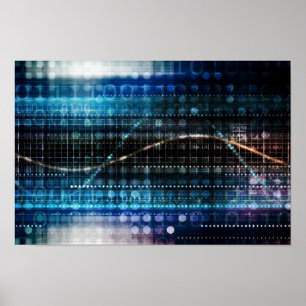 Wetenschappelijk onderzoek en genetische DNA-weten Poster