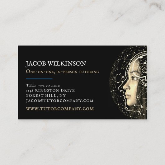 Wetenschappelijk ontwerp, wetenschapstaal, leraar visitekaartje (Achterkant)