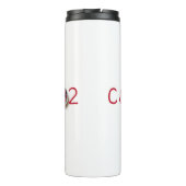 Wetenschappelijk sprekende cafeïne-moleculaire for thermosbeker (Achterkant)