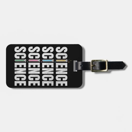 Wetenschappelijk tekstontwerp bagagelabel (Voorkant horizontaal)