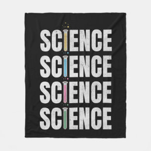Wetenschappelijk tekstontwerp fleece deken