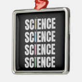 Wetenschappelijk tekstontwerp metalen ornament (Links)