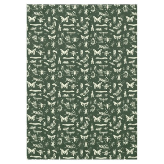 Wetenschappelijke Antiek bugs Insects Cream and Gr Tafelkleed (Voorkant)