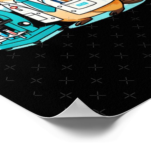 Wetenschappelijke capibara-experimenten in het lab poster (Hoek)