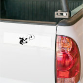 Wetenschappelijke Cow Goes Mu Bumpersticker (Op Truck)