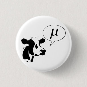 Wetenschappelijke Cow Goes Mu Ronde Button 3,2 Cm