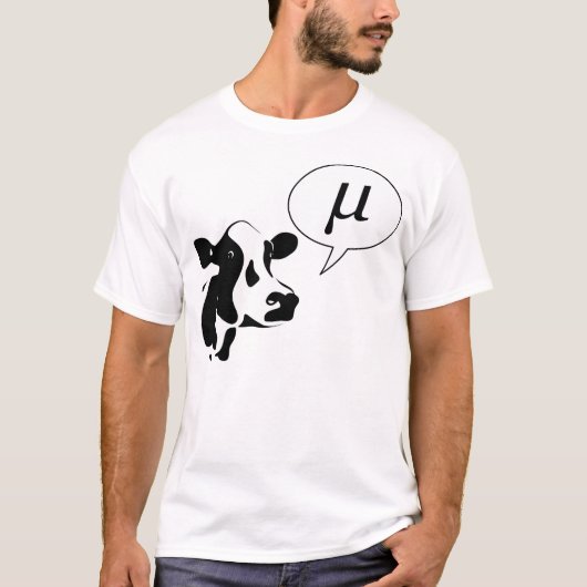 Wetenschappelijke Cow Goes Mu T-shirt (Voorkant)