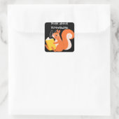 Wetenschappelijke Eekhoorn Vierkante Sticker (Tas)