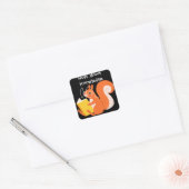 Wetenschappelijke Eekhoorn Vierkante Sticker (Envelop)