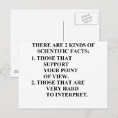 wetenschappelijke feiten briefkaart (Voorkant / Achterkant)