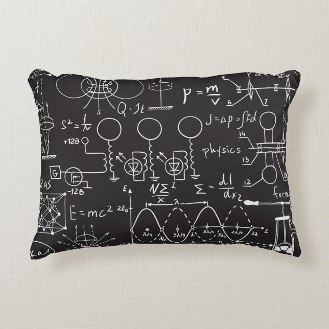 Wetenschappelijke formules: Chalkboard Calculation Accent Kussen (Voorkant)