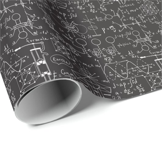 Wetenschappelijke formules: Chalkboard Calculation Cadeaupapier (Rol Hoek)