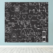 Wetenschappelijke formules: Chalkboard Calculation Canvas Afdruk (Insitu (Houten vloer))