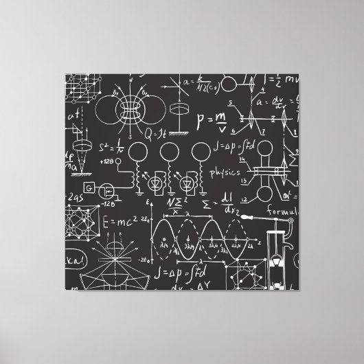 Wetenschappelijke formules: Chalkboard Calculation Canvas Afdruk (Voorkant)