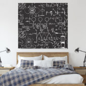 Wetenschappelijke formules: Chalkboard Calculation Canvas Afdruk (Insitu (Slaapkamer))