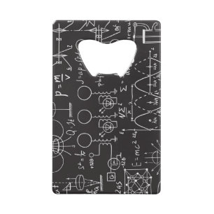 Wetenschappelijke formules: Chalkboard Calculation Creditkaart Flessenopener