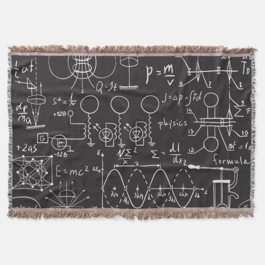 Wetenschappelijke formules: Chalkboard Calculation Deken (Voorkant)